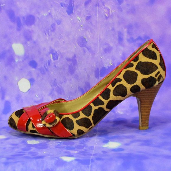 naughty monkey Shoes - Naughty Monkey Retro Calf Hair Pumps